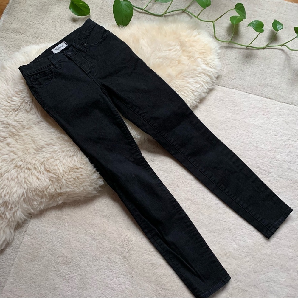 Madewell 9” High Rise Black Stretch Skinny Jeans